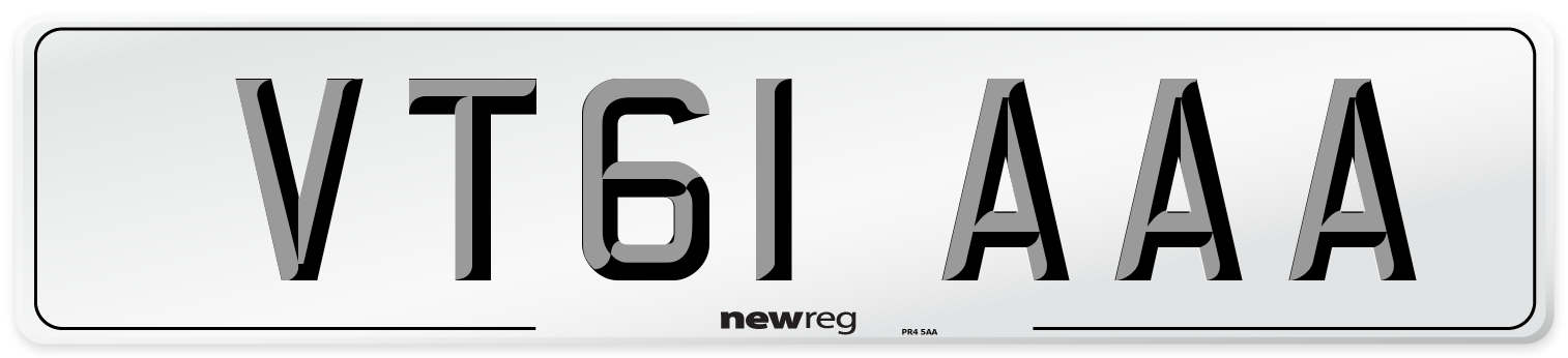 VT61 AAA Number Plate from New Reg